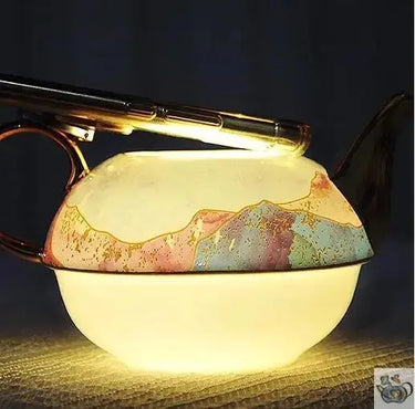 Théière solitaire en porcelaine bleue et rose | Théières à la folie